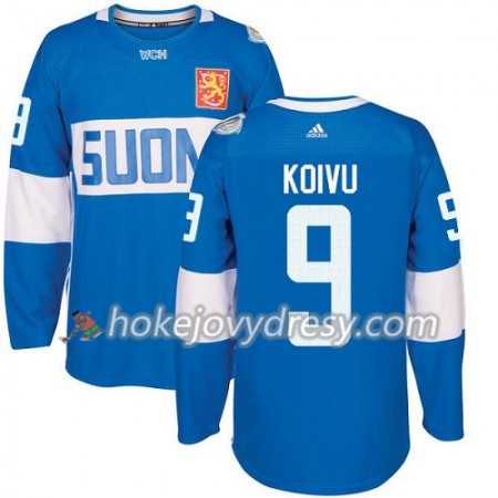 Pánské Hokejový Dres Finsko Mikko Koivu 9 Světový pohár v ledním hokeji 2016 Modrá Premier